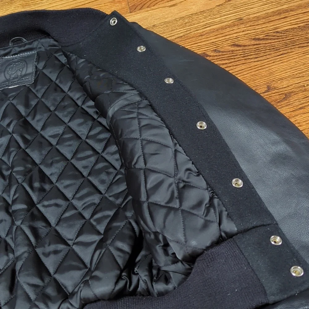 Like New Golden Bear Black Varsity Jacket - Picture 8 of 11
